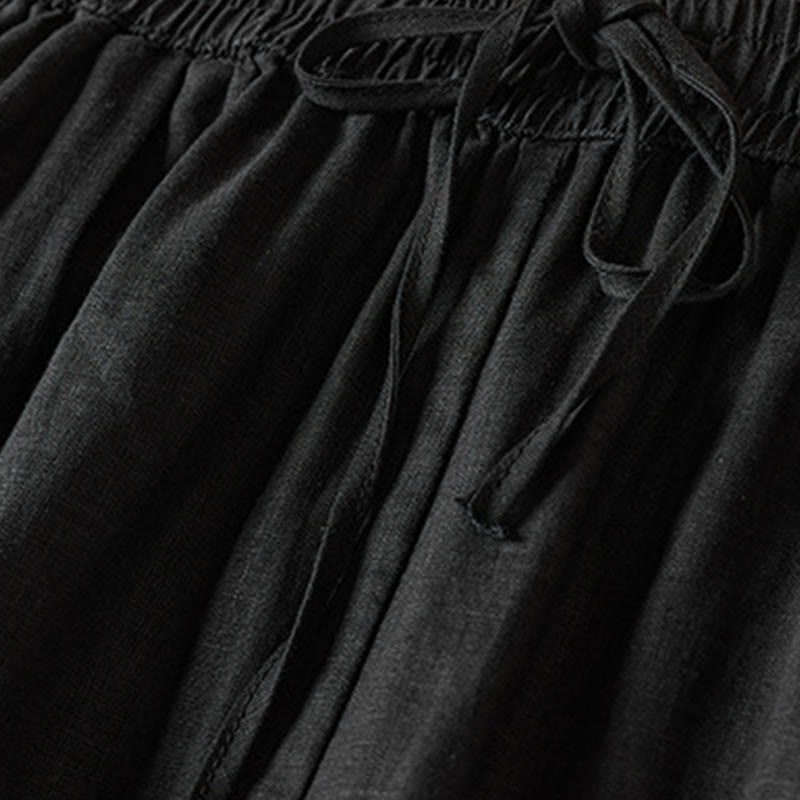 Pantalon sarouel d'été brodé de petites fleurs avec poches et Buddha Stones - image 38