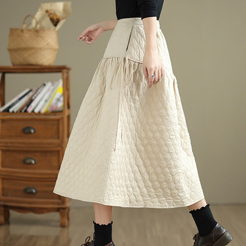 Jupe droite en coton uni à taille élastique et poches pour femme Motif Buddha Stones - image 10