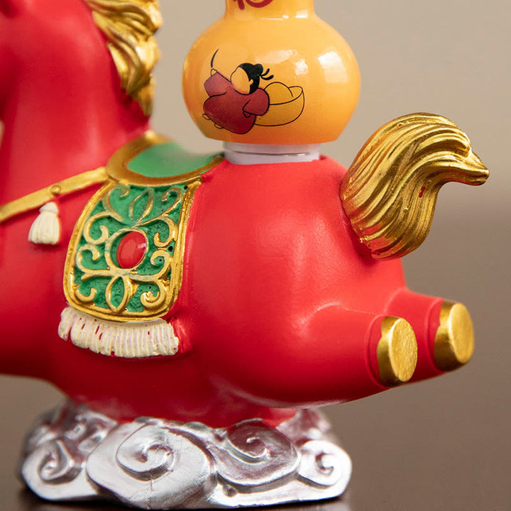 Buddha Stones, zodiaque chinois, année du cheval, caractère Fu, prospérité, décoration de la maison - image 19