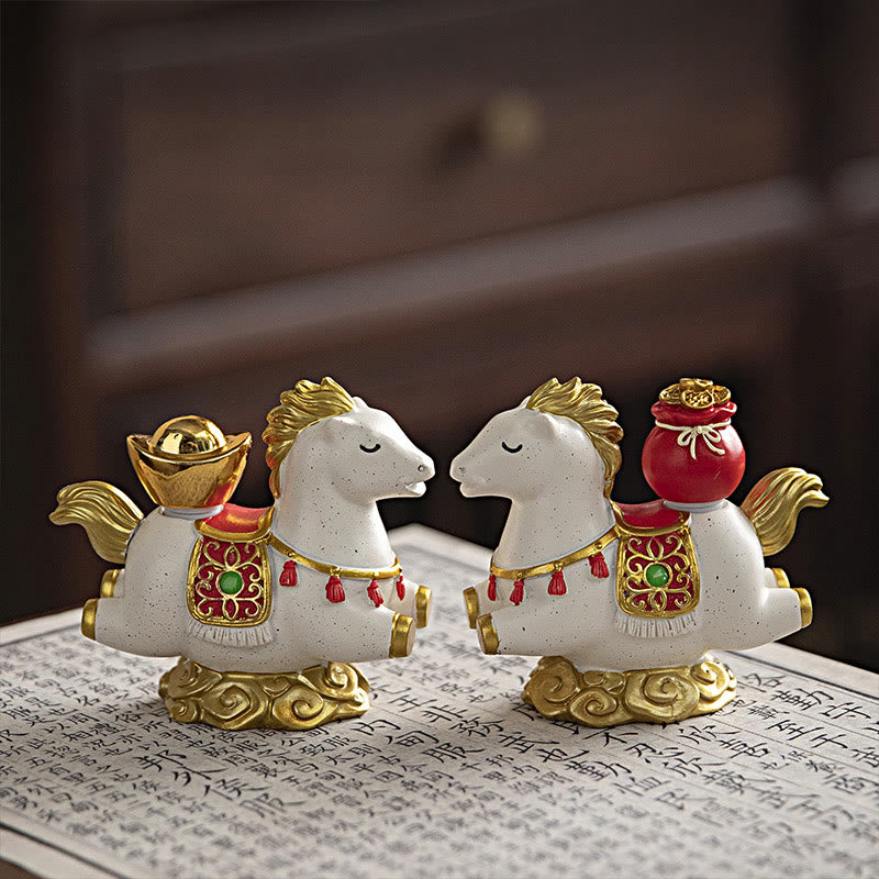 Buddha Stones, zodiaque chinois, année du cheval, caractère Fu, prospérité, décoration de la maison - image 7