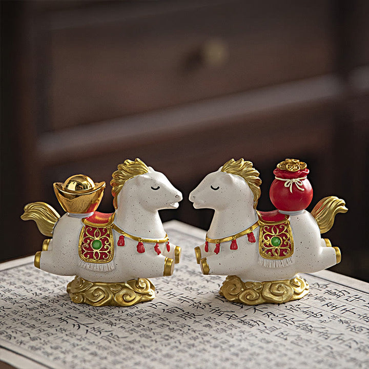 Buddha Stones, zodiaque chinois, année du cheval, caractère Fu, prospérité, décoration de la maison - image 7