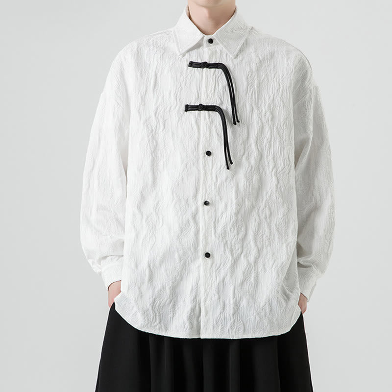 Veste de costume Tang à manches longues pour homme, motif feuilles et boutons de grenouille , Buddha Stones - Blanc - États-Unis/Royaume-Uni/AU50, EU60 (5XL) - image 17