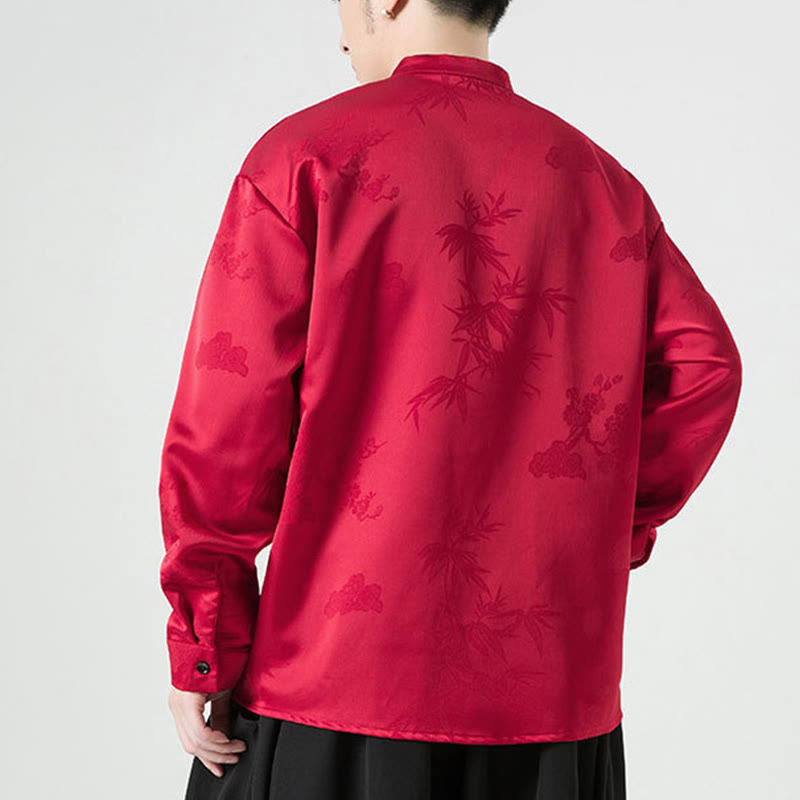 Veste de costume Tang à manches longues pour homme, motif Buddha Stones, à boutons grenouille - image 2