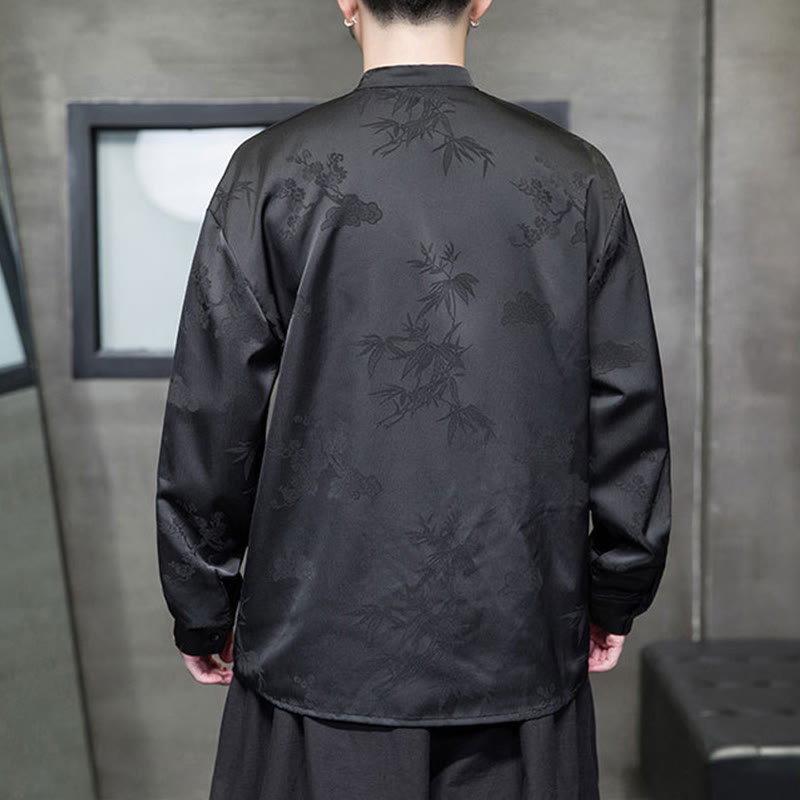 Veste de costume Tang à manches longues pour homme, motif Buddha Stones, à boutons grenouille - image 17