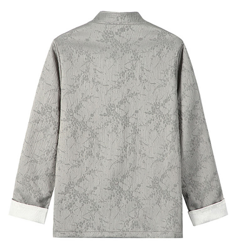 Veste en coton à manches longues et col montant en jacquard Buddha Stones pour homme avec poches - image 10