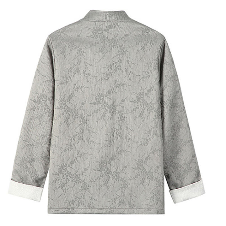 Veste en coton à manches longues et col montant en jacquard Buddha Stones pour homme avec poches - image 10