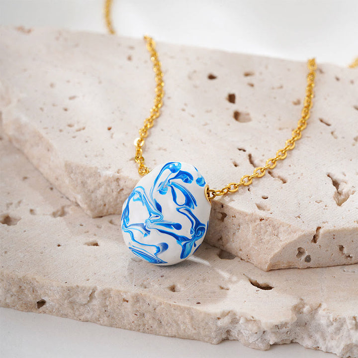 Collier pendentif en forme de goutte d'eau en cuivre avec Buddha Stones et guérison de la richesse - image 1