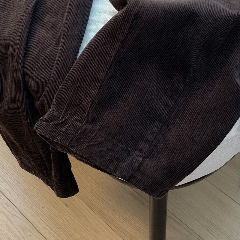 Pantalon large en velours côtelé de coton avec poches et taille élastique Buddha Stones pour femme - image 16