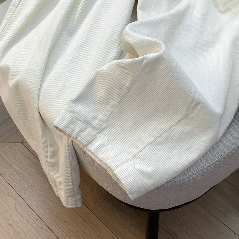 Pantalon large en velours côtelé de coton avec poches et taille élastique Buddha Stones pour femme - image 12