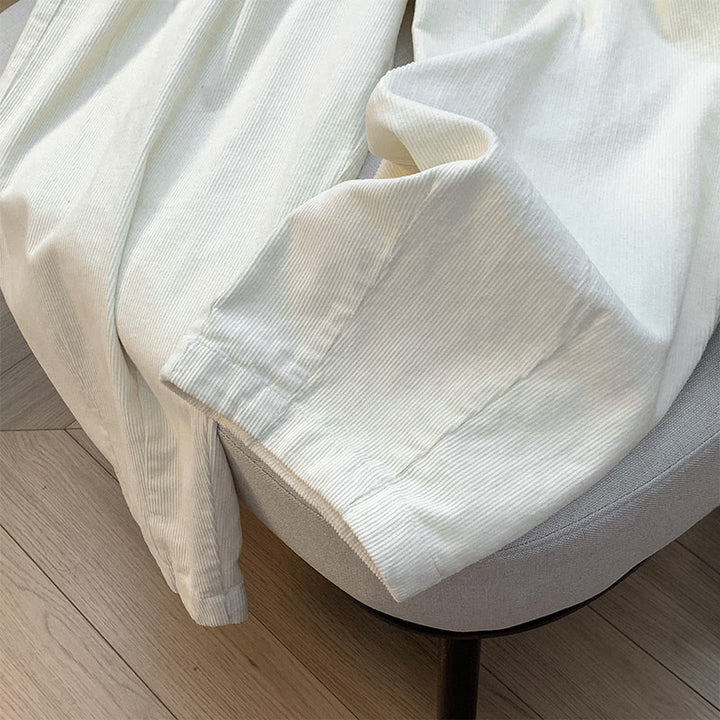 Pantalon large en velours côtelé de coton avec poches et taille élastique Buddha Stones pour femme - image 12