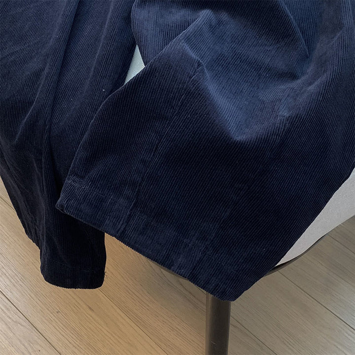 Pantalon large en velours côtelé de coton avec poches et taille élastique Buddha Stones pour femme - image 18