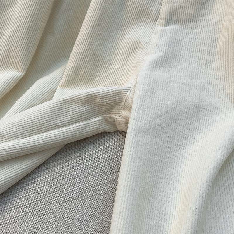 Pantalon large en velours côtelé de coton avec poches et taille élastique Buddha Stones pour femme - image 10