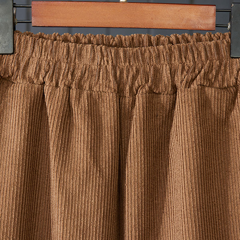 Pantalon sarouel en velours côtelé de coton épais pour femme, motif Buddha Stones Peru, avec poches - image 2