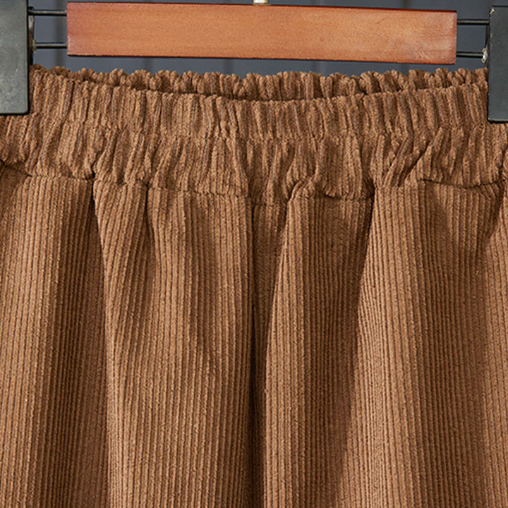 Pantalon sarouel en velours côtelé de coton épais pour femme, motif Buddha Stones Peru, avec poches - image 2