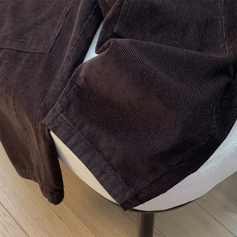 Pantalon sarouel en velours côtelé de coton à cordon de serrage et poches pour femme Buddha Stones - image 2