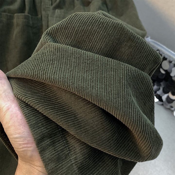 Pantalon sarouel en velours côtelé de coton à cordon de serrage et poches pour femme Buddha Stones - image 12