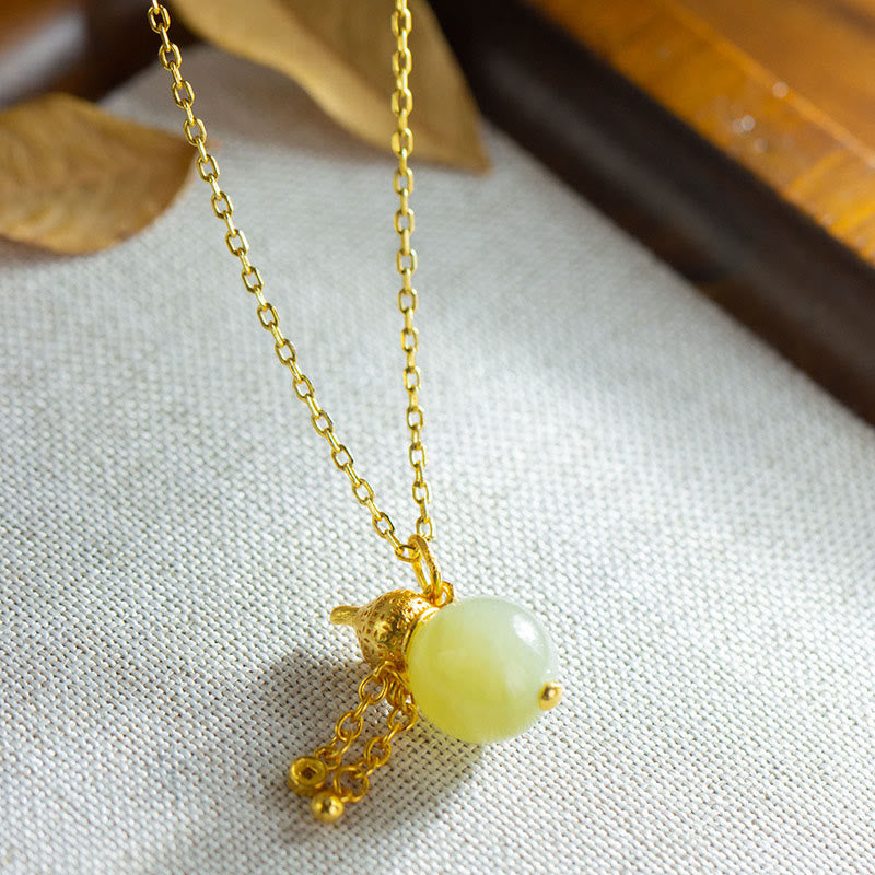 Collier pendentif en argent sterling 925 avec Buddha Stones et jade Hetian, symbole de chance et d'abondance - image 2