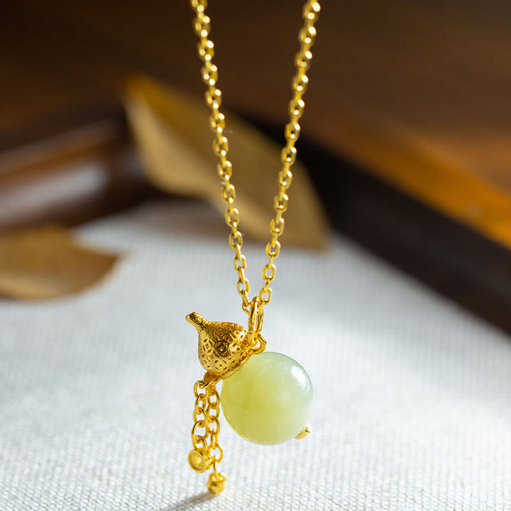 Collier pendentif en argent sterling 925 avec Buddha Stones et jade Hetian, symbole de chance et d'abondance - image 3