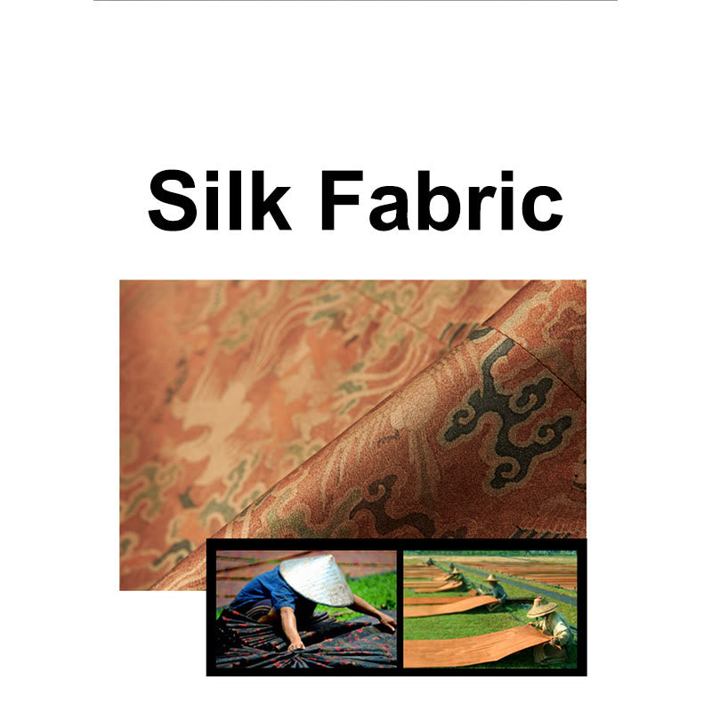 Veste homme manches longues motif Phoenix Auspicious Clouds 100 % Buddha Stones de mûrier 30 momme - image 14