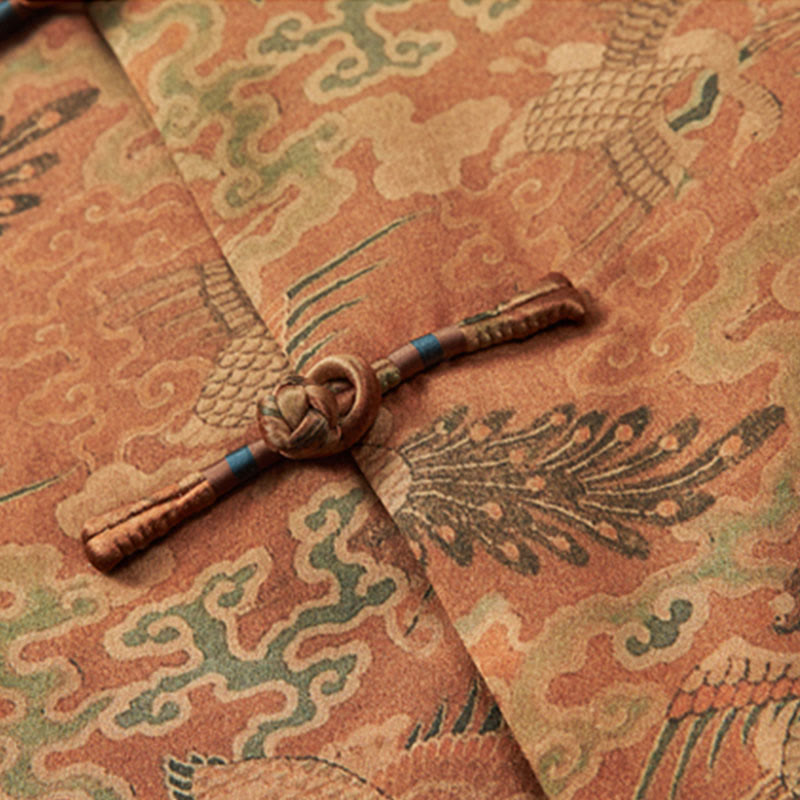 Veste homme manches longues motif Phoenix Auspicious Clouds 100 % Buddha Stones de mûrier 30 momme - image 7