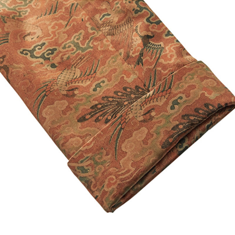 Veste homme manches longues motif Phoenix Auspicious Clouds 100 % Buddha Stones de mûrier 30 momme - image 11
