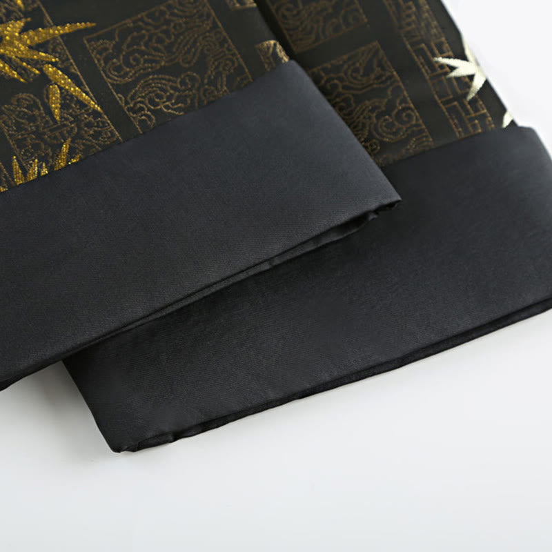 Veste homme à manches longues et poches en jacquard de bambou doré Buddha Stones - image 10