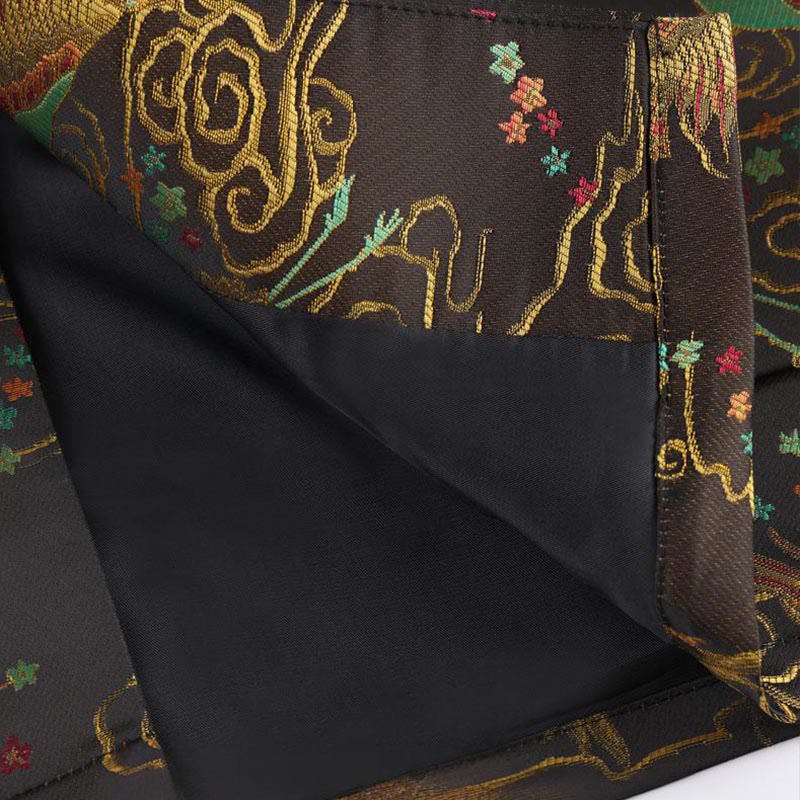 Veste à manches longues pour homme avec poches et boutons grenouille, Buddha Stones , Phénix coloré et nuages ​​de bon augure - image 7