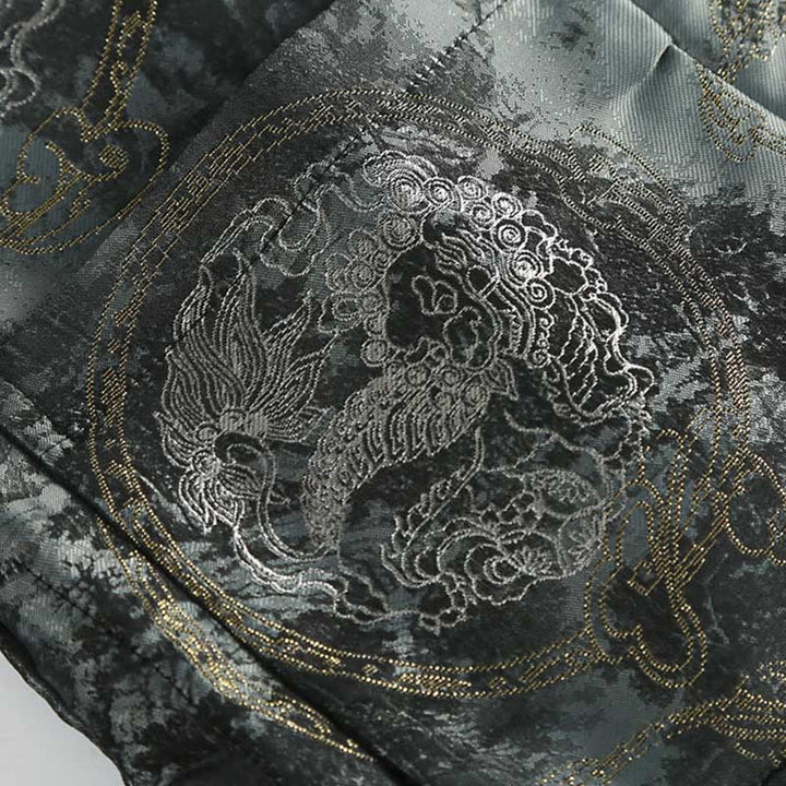 Veste homme à manches longues et boutons grenouille Buddha Stones Kirin Mountains avec poches - image 9