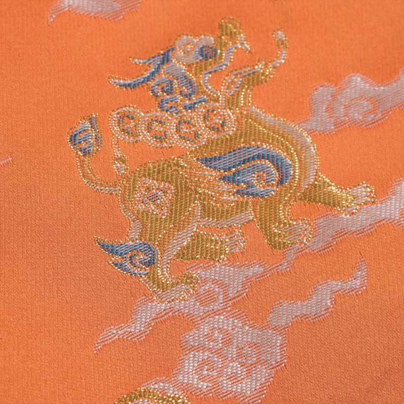 Veste homme à manches longues et boutons grenouille avec poches, Buddha Stones, orange, Kirin, nuages ​​de bon augure - image 10