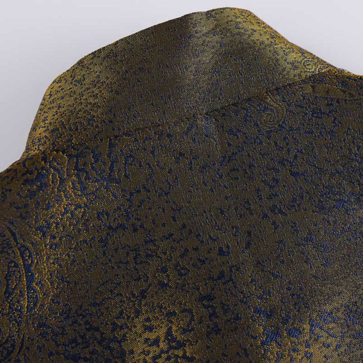 Veste homme à manches longues et poches , Buddha Stones, motif fleurs bleues du désert doré - image 5