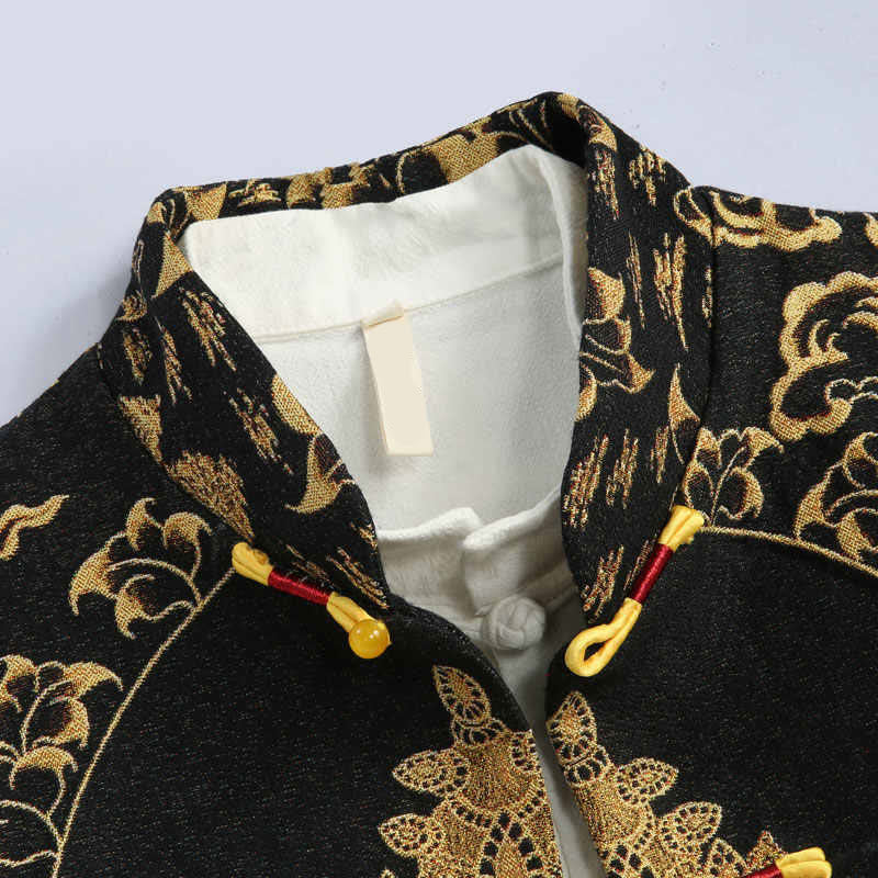 Veste à manches longues pour homme avec boutons grenouille et Buddha Stones Avalokitesvara Guanyin - image 3