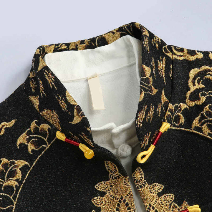 Veste à manches longues pour homme avec boutons grenouille et Buddha Stones Avalokitesvara Guanyin - image 3