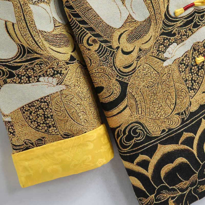 Veste à manches longues pour homme avec boutons grenouille et Buddha Stones Avalokitesvara Guanyin - image 8