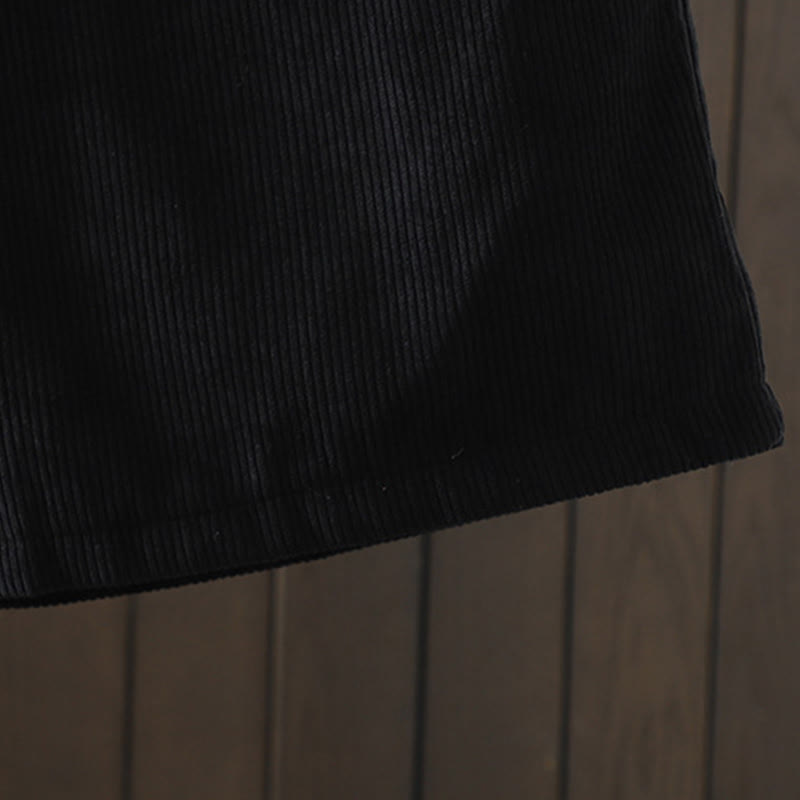 Pantalon large en velours côtelé de coton avec poches et doublure polaire Buddha Stones pour femme - image 14