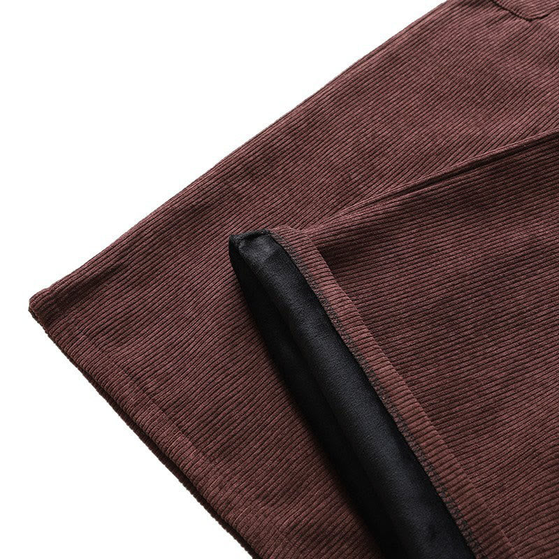 Pantalon large en velours côtelé de coton avec poches et doublure polaire Buddha Stones pour femme - image 9