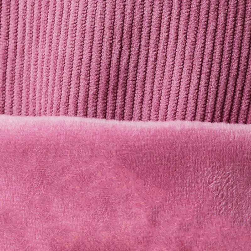 Pantalon d'hiver Buddha Stones pour femme, coupe large, en velours côtelé de coton, doublé polaire thermique avec poches - image 6