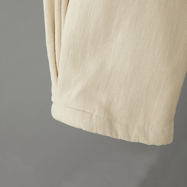 Pantalon d'hiver Buddha Stones en coton thermique doublé polaire pour femme, longueur cheville, avec poches - image 5