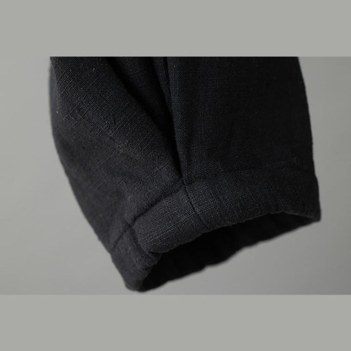 Pantalon d'hiver Buddha Stones en coton thermique doublé polaire pour femme, longueur cheville, avec poches - image 10