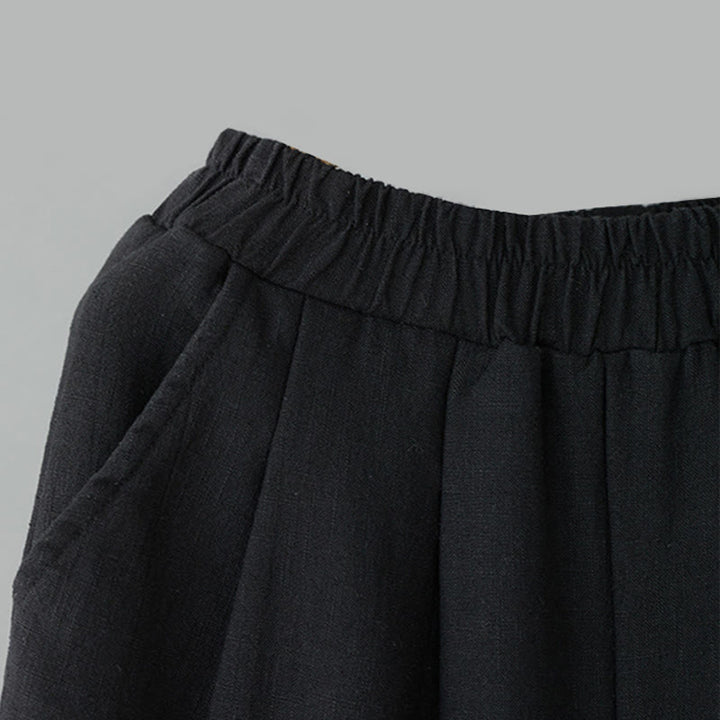 Pantalon d'hiver Buddha Stones en coton thermique doublé polaire pour femme, longueur cheville, avec poches - image 9