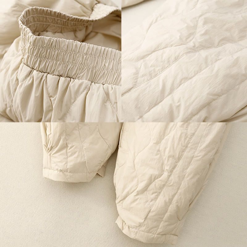 Pantalon thermique en coton uni avec poches pour femme, motif Buddha Stones , hiver - image 6