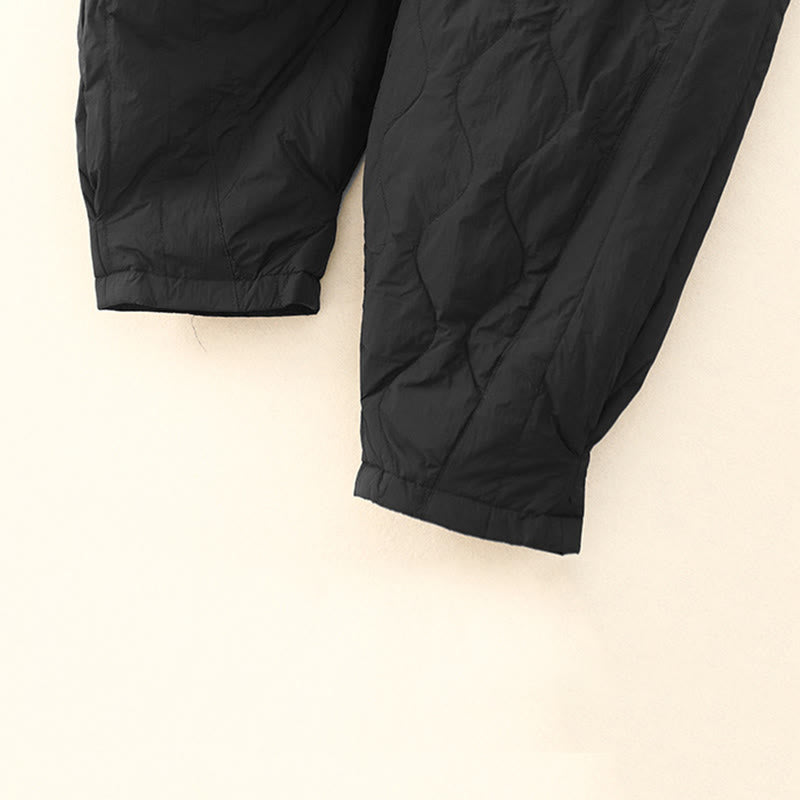 Pantalon thermique en coton uni avec poches pour femme, motif Buddha Stones , hiver - image 9