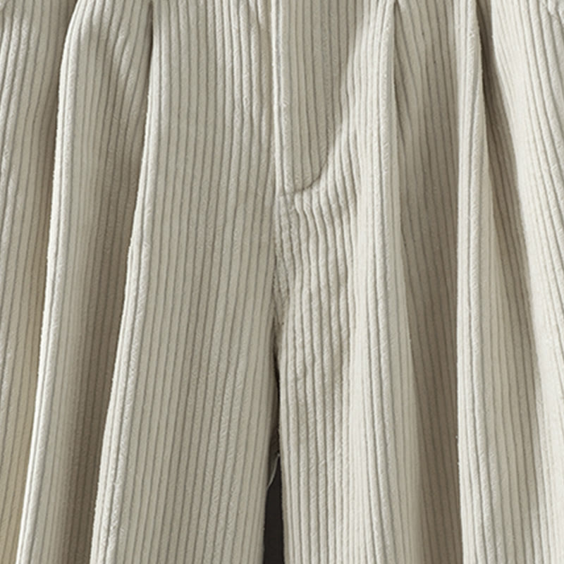 Pantalon Buddha Stones d'hiver en velours côtelé uni pour femme, taille haute, doublé polaire et poches - image 6