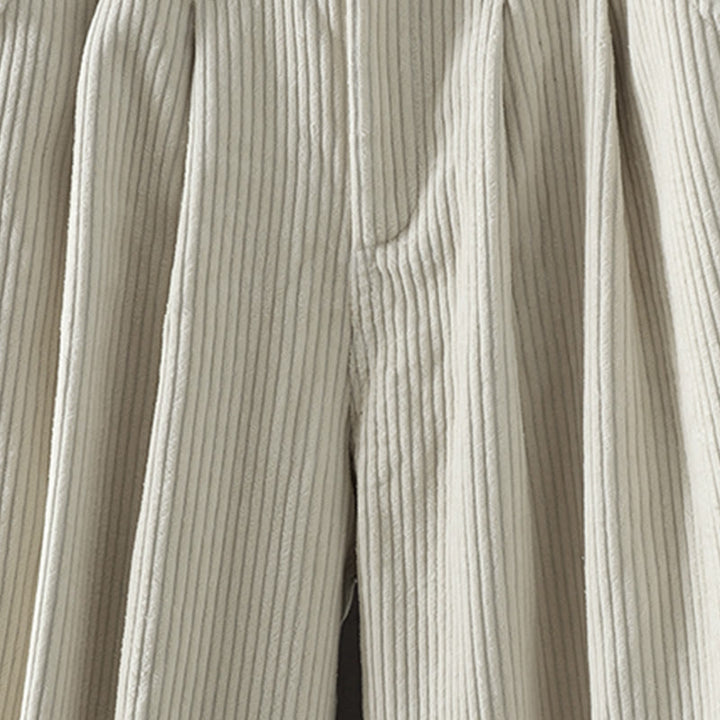 Pantalon Buddha Stones d'hiver en velours côtelé uni pour femme, taille haute, doublé polaire et poches - image 6