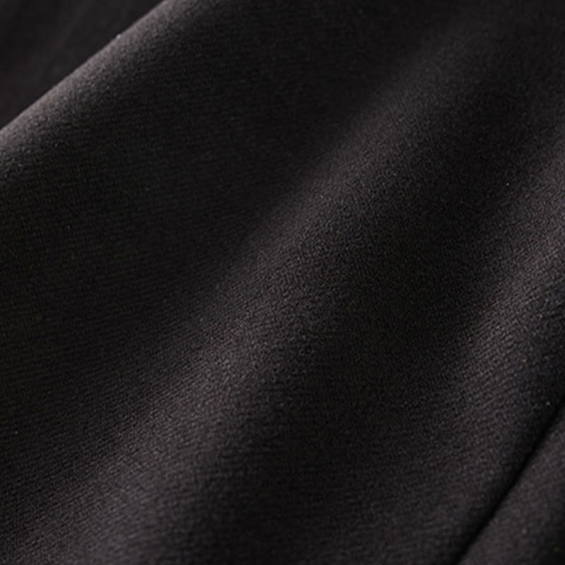 Pantalon d'hiver Buddha Stones épais à taille élastique et coupe droite pour femme avec poches - image 4