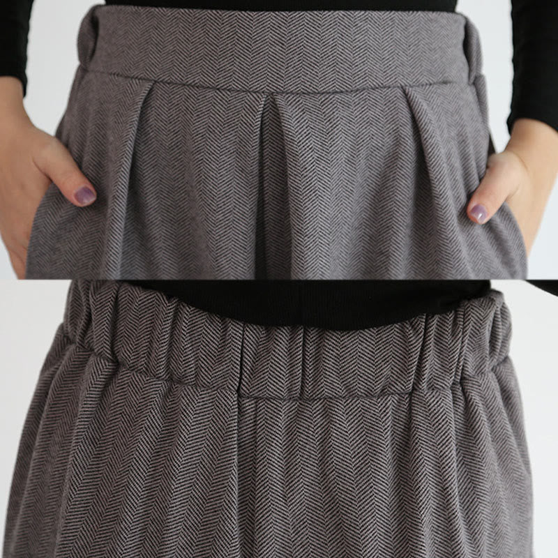 Pantalon large uni à taille élastique Buddha Stones pour femme, longueur 7-8, avec poches - image 11