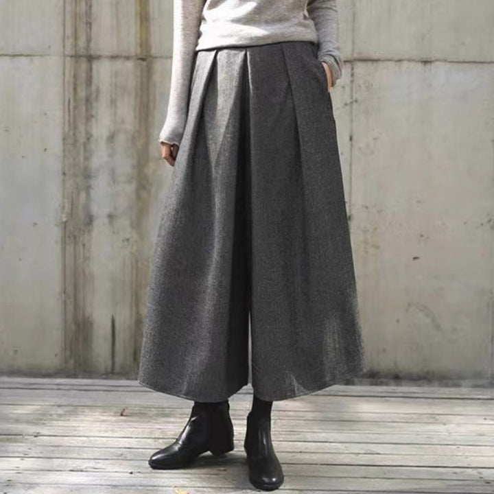 Pantalon large uni à taille élastique Buddha Stones pour femme, longueur 7-8, avec poches - Gris foncé - US12，UK/AU16，EU44 (3XL) - image 20