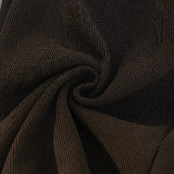 Pantalon large en velours côtelé de coton patchwork pour femme Buddha Stones, doublé polaire, avec poches - image 23