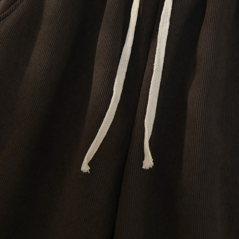 Pantalon large en velours côtelé de coton patchwork pour femme Buddha Stones, doublé polaire, avec poches - image 8