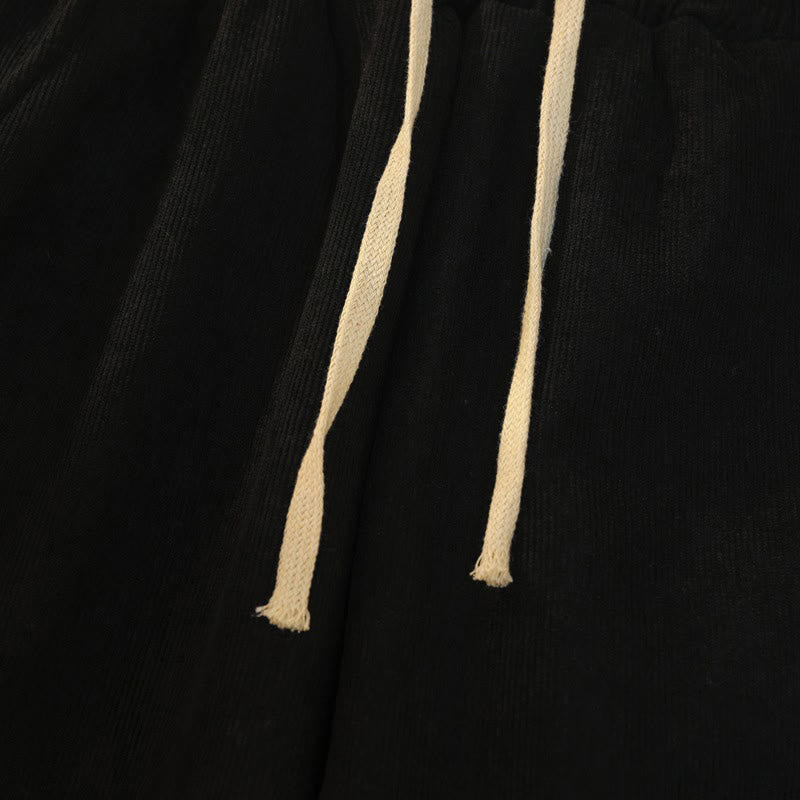 Pantalon large en velours côtelé de coton patchwork pour femme Buddha Stones, doublé polaire, avec poches - image 18