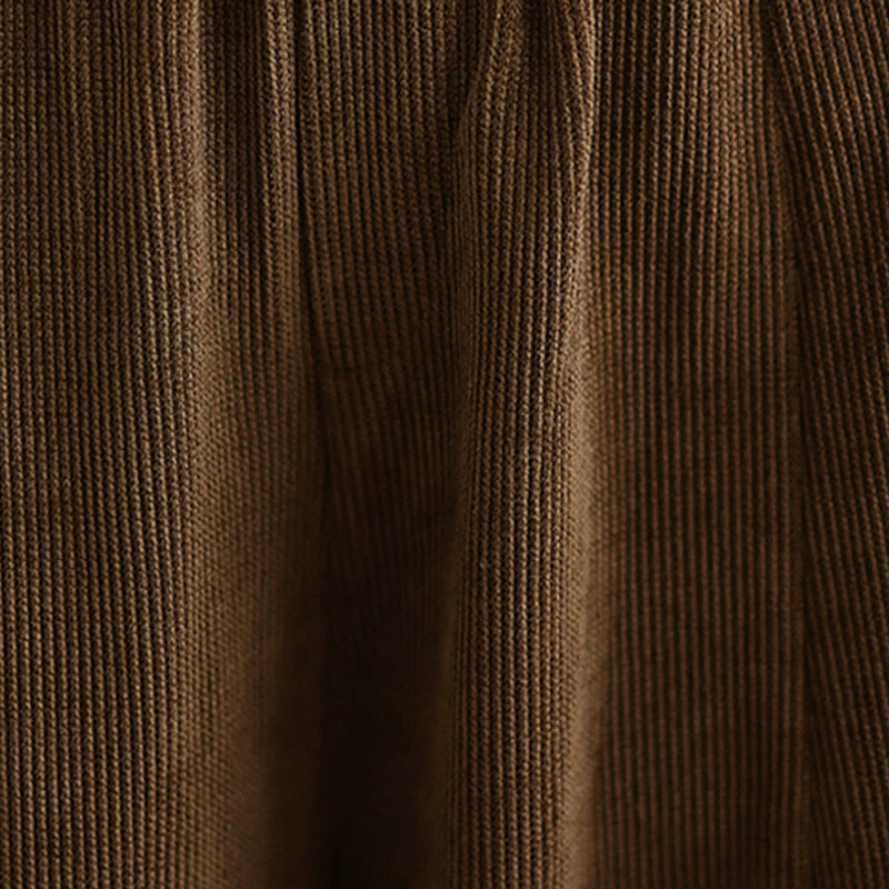 Pantalon sarouel en velours côtelé uni à poches pour femme Buddha Stones - image 11